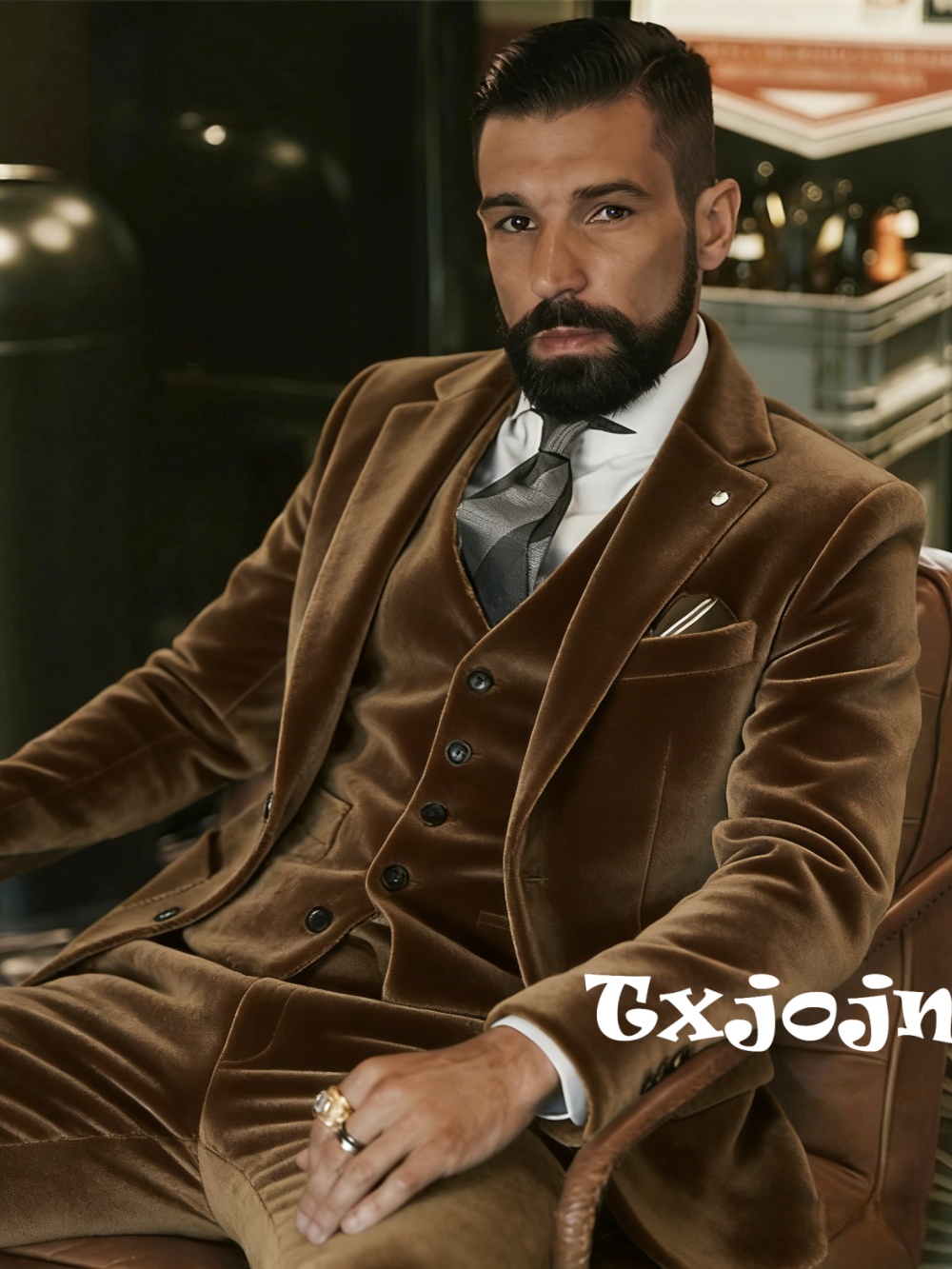 Men Formal Wear For Wedding - Men's Velvet Suits 3 Pieces Dancing
