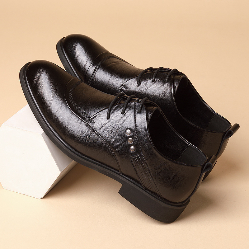 Leather Oxford Shoes With Meta - Men Formal Wear Dress review and price