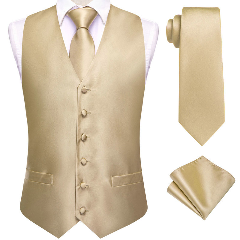 VerveRow Men Solid Satin V‑Nec - Men Formal Wear Vest review and price