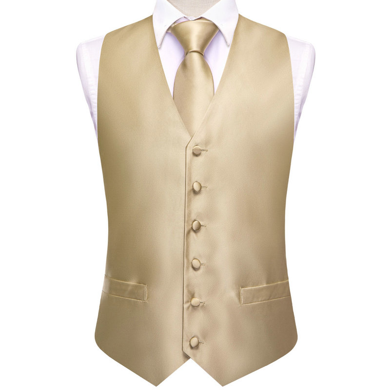 VerveRow Men Solid Satin V‑Nec - Men Formal Wear Vest review and price