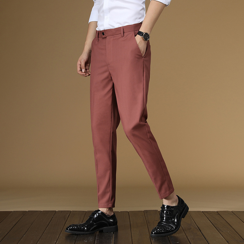 Summer Suit Pants Men Red Blac - Men Formal Wear Dress review and price