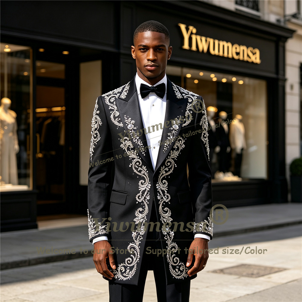Handmade Crystals Beading Suit - Men Formal Wear For Wedding review and price