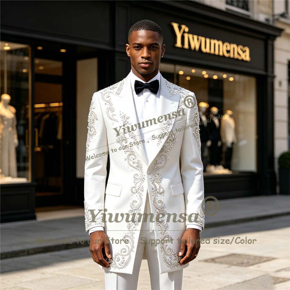 Handmade Crystals Beading Suit - Men Formal Wear For Wedding review and price