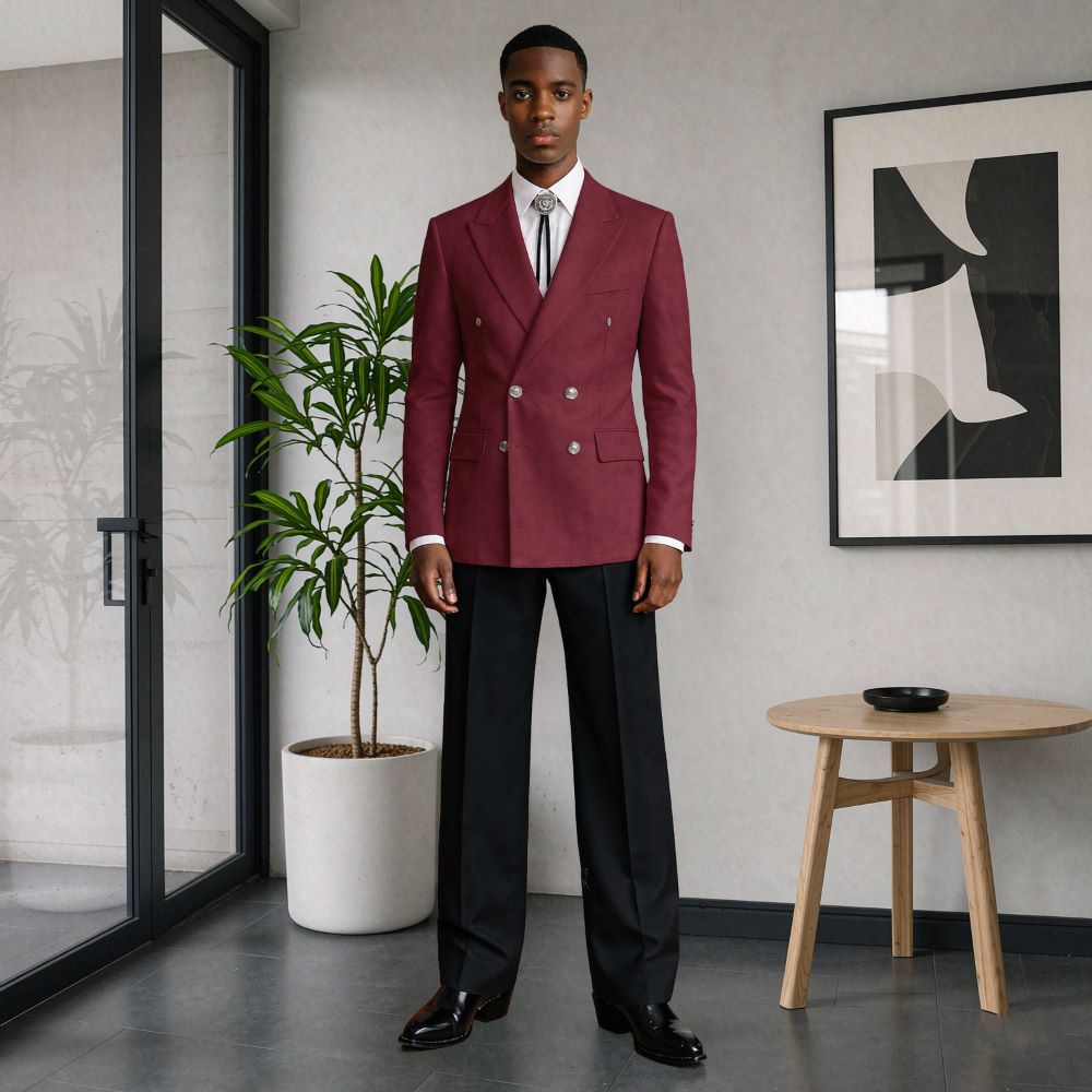 Men 2 Pieces Relaxed Slim Suit - Men Linen Formal Wear review and price