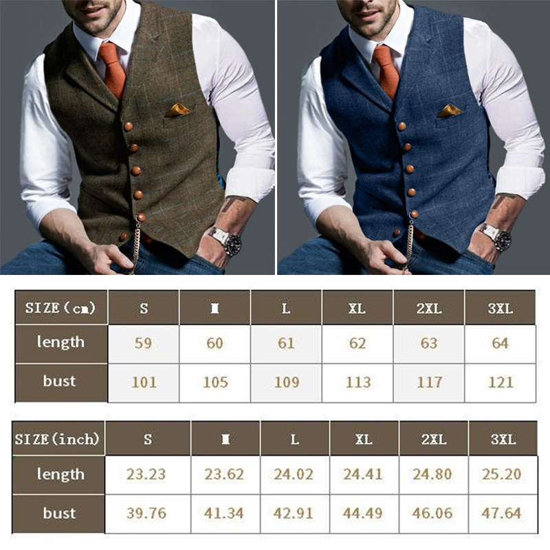 Fashion Men's Vests Lapel Twee - Men Formal Wear Vest review and price