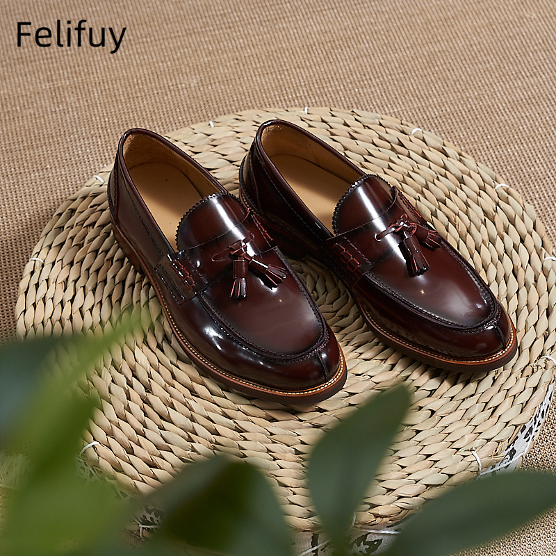 New Brown Men Flat Loafers Cow - Men Formal Wear Dress review and price