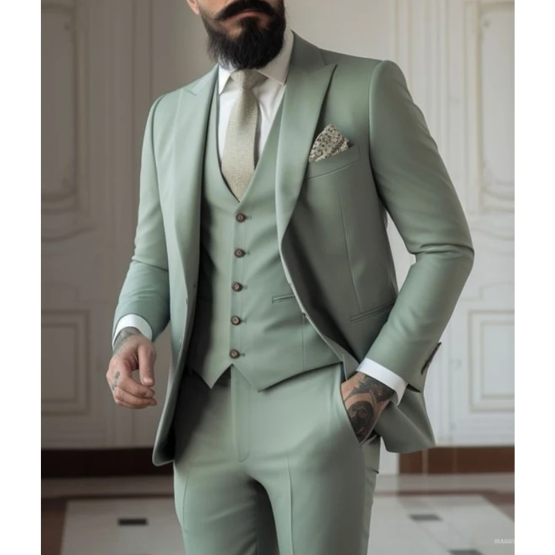 Light green Suits Men Suits 3  - Men Formal Wear Dress review and price