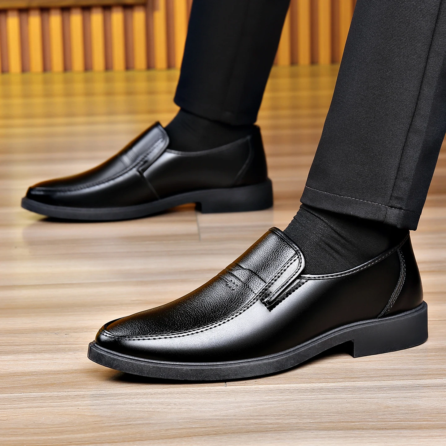 Men's Slip‑on Business Leather - Men Formal Wear Dress review and price