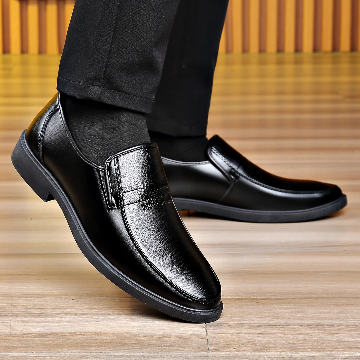 Men's Slip‑on Business Leather - Men Formal Wear Dress review and price