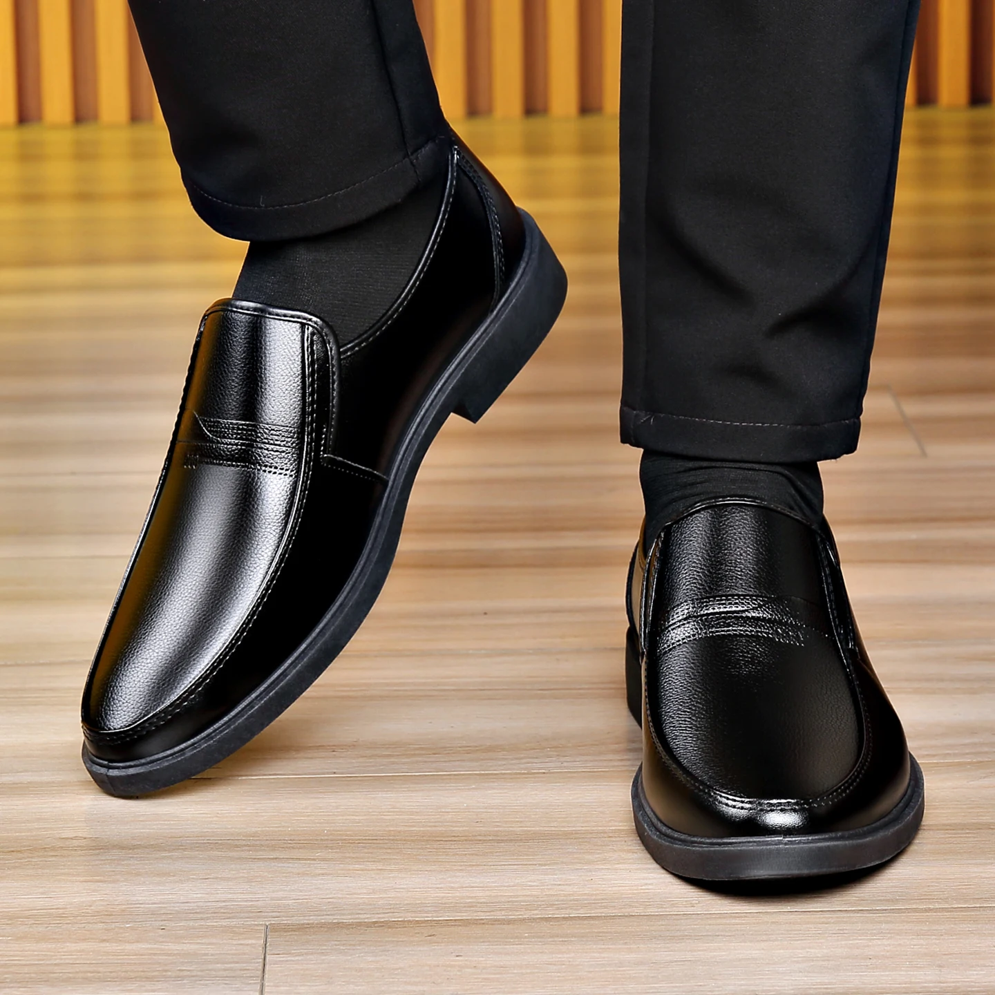 Men's Slip‑on Business Leather - Men Formal Wear Dress review and price