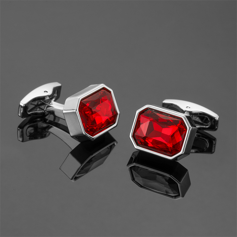 High quality red crystal cuffl - Dress Shirt French Cuff review and price