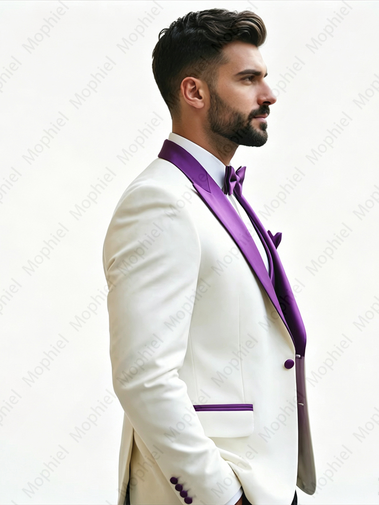 White Men‘s Suits 3 Pieces Sli - Men Formal Wear For Wedding review and price
