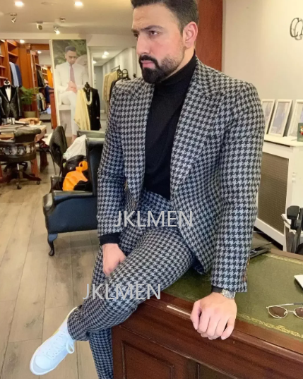 Houndstooth Mens Suits 2PCS We - Men Formal Wear For Wedding review and price