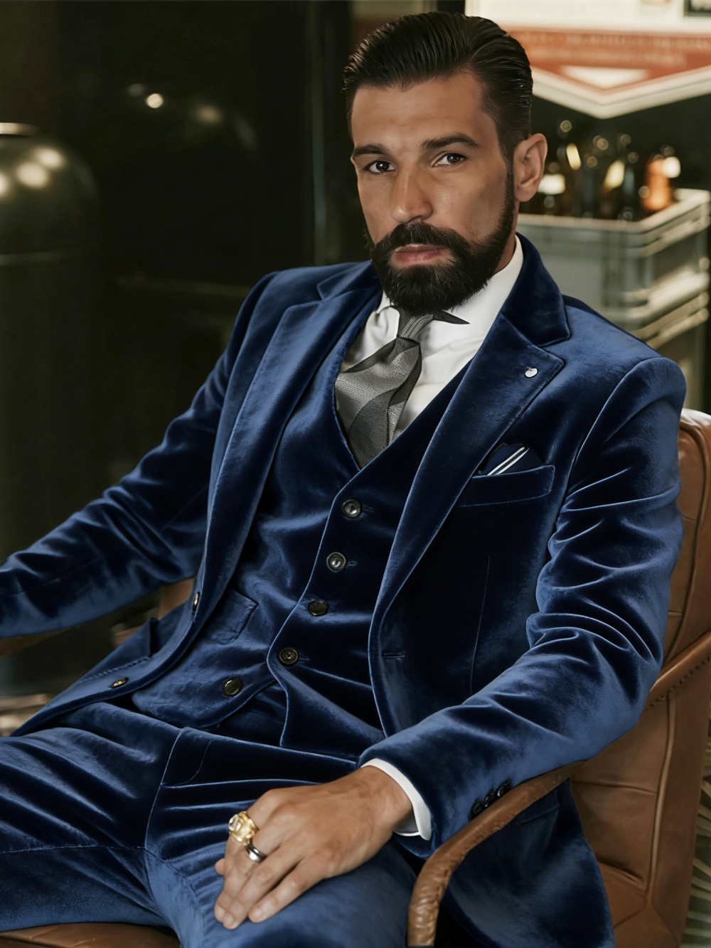 Men's Velvet Suits 3 Pieces Da - Men Formal Wear For Wedding review and price