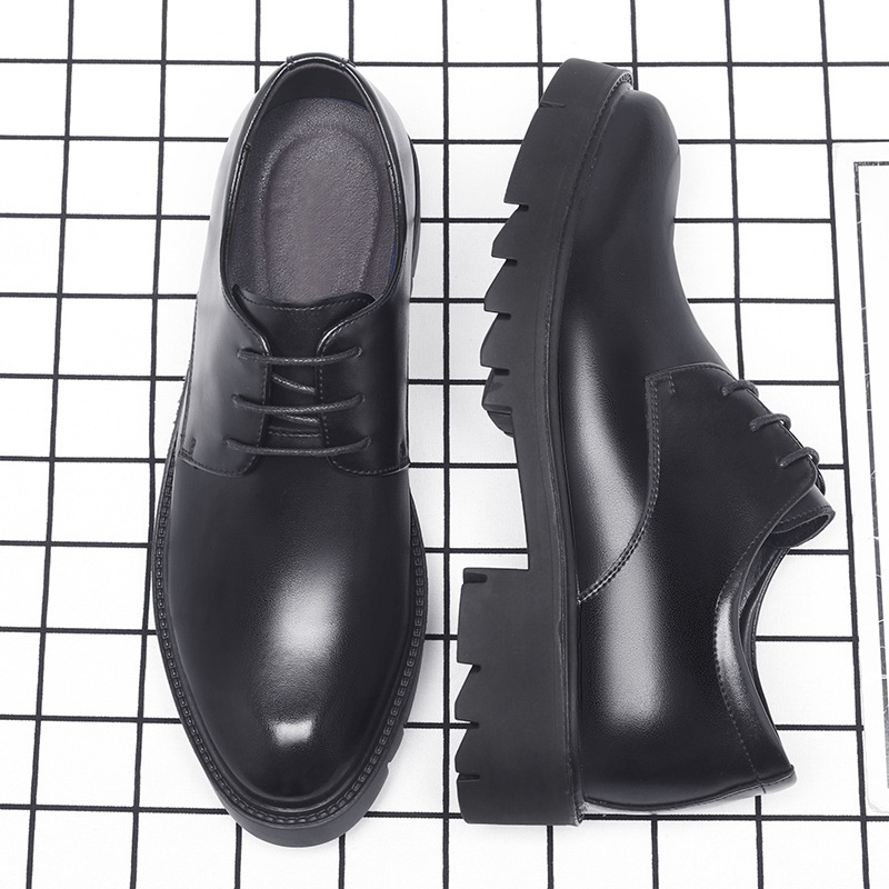 Mens Black Leather Lace Up Dre - Men Formal Wear Dress review and price