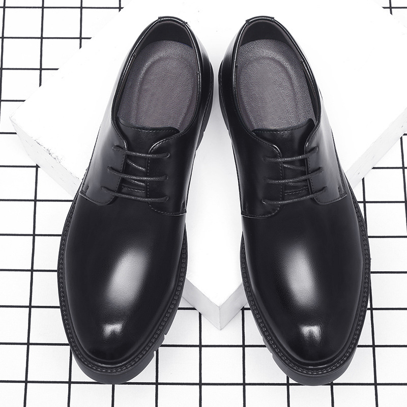 Mens Black Leather Lace Up Dre - Men Formal Wear Dress review and price