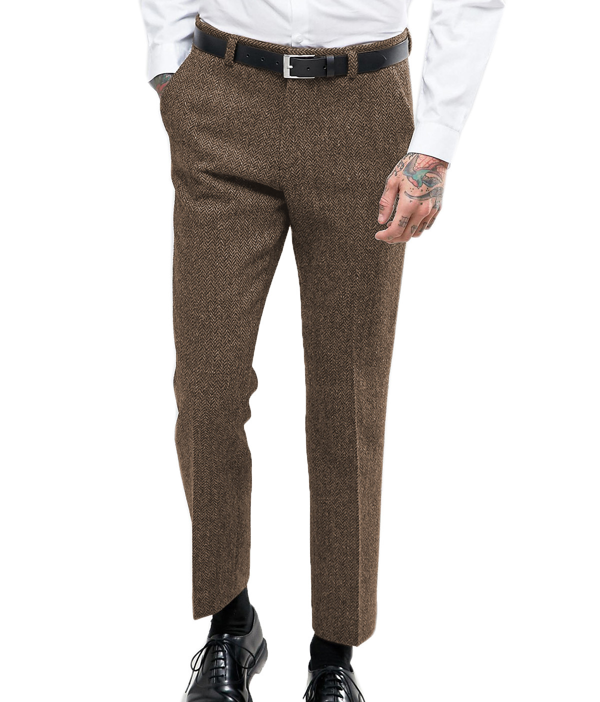 Men's Business Formal Suit Pan - Dress Pant Flat Front review and price